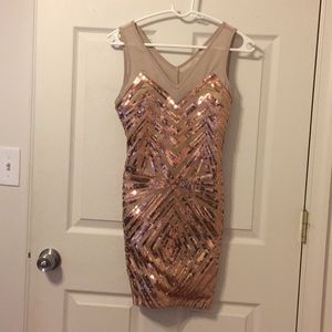 Cream colored sparkly dress